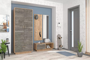 Прихожая Эго, набор №КТ-2, дуб крафт золотой/камень темный Диал в Урае - uraj.mebel-tymen.ru | фото