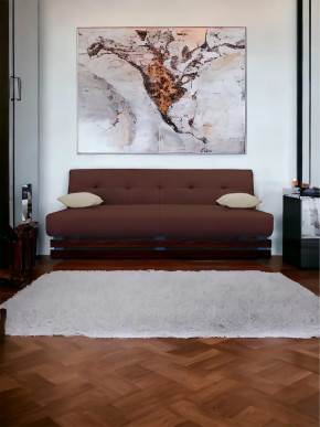 Прямой диван манго 1 Нео Шоколад/Подушки Нео Латте в Урае - uraj.mebel-tymen.ru | фото