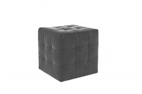 Пуф Рубик 2 графит (велюр) в Урае - uraj.mebel-tymen.ru | фото