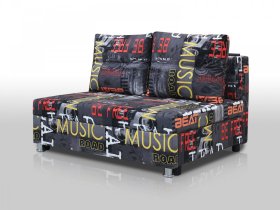 Диван Реал 120 без подлокотников мюзик графит в Урае - uraj.mebel-tymen.ru | фото