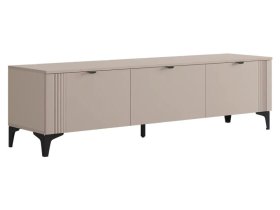 Тумба 2 Рич кашемир/фрапучино матовый/черный в Урае - uraj.mebel-tymen.ru | фото