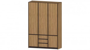 Серия Бостон Шкаф 3-х створчатый дуб вотан в Урае - uraj.mebel-tymen.ru | фото