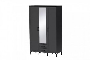 Шкаф 3-х створчатый с зеркалом Шарм ШК-3 Антрацит в Урае - uraj.mebel-tymen.ru | фото