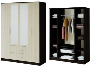 Шкаф 4-х створчатый Фиеста венге/лоредо в Урае - uraj.mebel-tymen.ru | фото