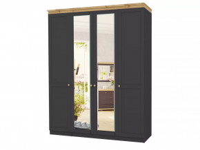 Шкаф 4-х створчатый Лиана-1 Дуб Крафт Золотой/Графит в Урае - uraj.mebel-tymen.ru | фото