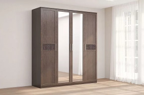 Шкаф 4-х створчатый с зеркалом Кэт-4 Венге Диал в Урае - uraj.mebel-tymen.ru | фото