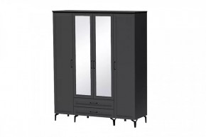 Шкаф 4-х створчатый с зеркалом Шарм ШК-4 Антрацит в Урае - uraj.mebel-tymen.ru | фото