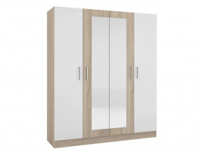 Шкаф четырехстворчатый Леси Сонома-Белый в Урае - uraj.mebel-tymen.ru | фото