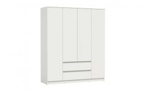 Шкаф для одежды 82.01 Берген (4-х дв.) (ЛДСП Белый) в Урае - uraj.mebel-tymen.ru | фото
