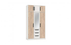 Шкаф для одежды 83.08 Вегас (3-х дв.) с зеркалом (ЛДСП Белый) в Урае - uraj.mebel-tymen.ru | фото