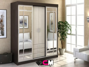 Шкаф-купе Лидер 1К Венге/Дуб белфорт в Урае - uraj.mebel-tymen.ru | фото