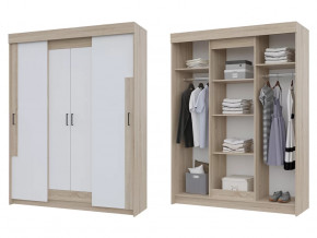 Шкаф купе Victor Сонома-Белый в Урае - uraj.mebel-tymen.ru | фото