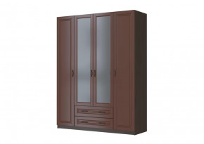 Шкаф ШР-4 "Кантри" 2 зеркала, орех в Урае - uraj.mebel-tymen.ru | фото