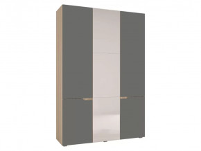 Шкаф трехстворчатый Анталия Сонома-Графит софт в Урае - uraj.mebel-tymen.ru | фото