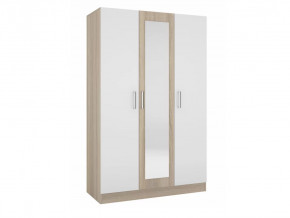 Шкаф трехстворчатый Леси Сонома-Белый в Урае - uraj.mebel-tymen.ru | фото