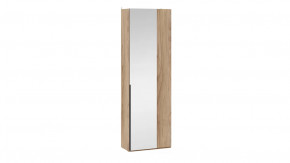 Шкаф угловой (366) с 1 зеркальной дверью «Порто» Яблоня Беллуно, Графит в Урае - uraj.mebel-tymen.ru | фото