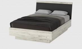 СОНАТА КРС-1400 Кровать с ПМ (с/м 1400*2000 мм), ЛДСП дуб крафт белый-антрацит в Урае - uraj.mebel-tymen.ru | фото