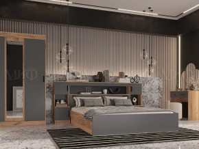 Спальный гарнитур Басямиф, графит/дуб крафт в Урае - uraj.mebel-tymen.ru | фото