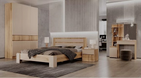 Спальный гарнитур Ленора Дуб вотан/Кашемир в Урае - uraj.mebel-tymen.ru | фото