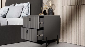 Спальный гарнитур «Тиффани» №2 Серый графит, Графит матовый в Урае - uraj.mebel-tymen.ru | фото