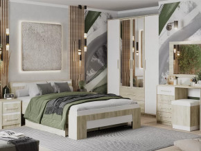 Спальный гарнитур Эдем-1 Дуб сонома/Белый жемчуг в Урае - uraj.mebel-tymen.ru | фото
