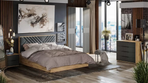 Спальня «Хилтон» Дуб Крафт золотой, Графит матовый в Урае - uraj.mebel-tymen.ru | фото