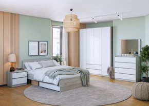 Спальня Лори, набор №ДС-1, дуб серый/белый в Урае - uraj.mebel-tymen.ru | фото