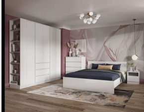 Спальня Мэнкс, набор №1 Белый/графит серый в Урае - uraj.mebel-tymen.ru | фото