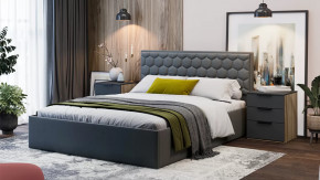 Спальня «Порто» Яблоня Беллуно, Графит софт в Урае - uraj.mebel-tymen.ru | фото