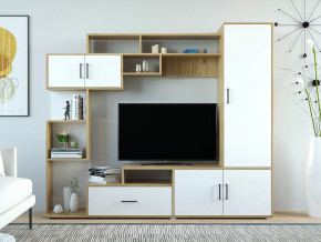 Стенка Пекин Белый-Крафт Золотой в Урае - uraj.mebel-tymen.ru | фото