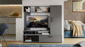 Стенка «Сиена» Графит Серый в Урае - uraj.mebel-tymen.ru | фото