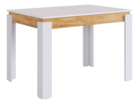 Стол обеденный раздвижной Гермес 2 белое дерево/дуб крафт золотой в Урае - uraj.mebel-tymen.ru | фото