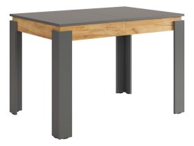 Стол обеденный раздвижной Гермес 2 графит/дуб крафт золотой в Урае - uraj.mebel-tymen.ru | фото