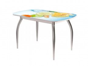 Стол Бостон-2 ф/п Фреш, 1100*700 мм, белый/хром триумф в Урае - uraj.mebel-tymen.ru | фото