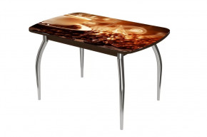 Стол Бостон-2 ф/п Кофе, 1100*700 мм, венге/хром триумф в Урае - uraj.mebel-tymen.ru | фото