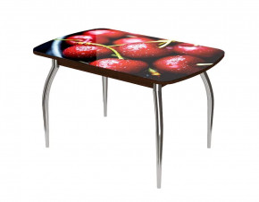 Стол Бостон-2 ф/п Вишня, 1100*700 мм, венге/хром триумф в Урае - uraj.mebel-tymen.ru | фото