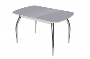 Стол "Бостон", антрацит глянец/белый/хром триумф в Урае - uraj.mebel-tymen.ru | фото