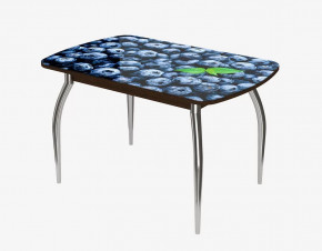 Стол Бостон ф/п Черника, 900*600 мм, венге/хром триумф в Урае - uraj.mebel-tymen.ru | фото