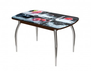 Стол Бостон ф/п Лёд, 900*600 мм, венге/хром триумф в Урае - uraj.mebel-tymen.ru | фото