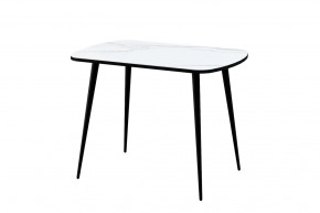 Стол Бостон Лайт, фотопечать Мрамор итальянский/опоры черные в Урае - uraj.mebel-tymen.ru | фото