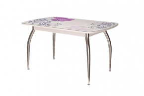Стол "Бостон", виолет/белый/хром триумф в Урае - uraj.mebel-tymen.ru | фото