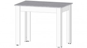 Стол Кай Цемент светлый/Белый в Урае - uraj.mebel-tymen.ru | фото