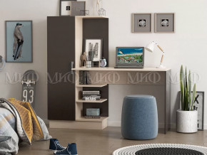 Стол компьютерный №1 Дуб беленый-венге в Урае - uraj.mebel-tymen.ru | фото