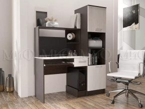 Стол компьютерный №3 с пеналом Дуб беленый/Дуб венге в Урае - uraj.mebel-tymen.ru | фото