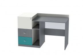 Стол письменный Клео Ст-1, 1300 мм, графит, миндаль, океан Диал в Урае - uraj.mebel-tymen.ru | фото