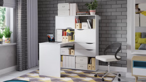 Стол письменный тип 7 Белый Ясень в Урае - uraj.mebel-tymen.ru | фото