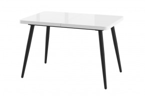 Стол раздвижной Borg-120, оптивайт белый/черный в Урае - uraj.mebel-tymen.ru | фото