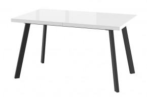 Стол раздвижной Borg-140, оптивайт белый/черный в Урае - uraj.mebel-tymen.ru | фото