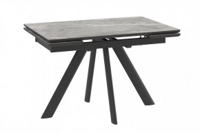Стол раздвижной Jack-120, stone grey st cer/черный в Урае - uraj.mebel-tymen.ru | фото