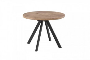 Стол раздвижной RONDO М-100, дуб велингтон/черный в Урае - uraj.mebel-tymen.ru | фото